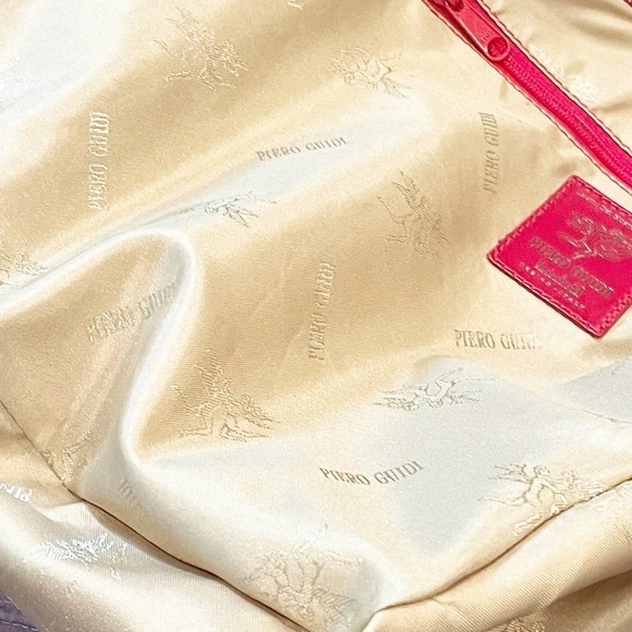 Piero Guidi Lineabold Angeli Del Nostro Tempo Pink Hobo Medium Bag Made In ITaly - Picture 10 of 12